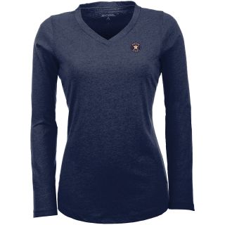 Antigua Houston Astros Womens Flip Long Sleeve V neck T Shirt   Size XL/Extra