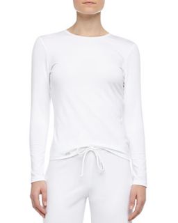 Womens Tricot Long Sleeve Top   La Perla   White (MEDIUM/3)