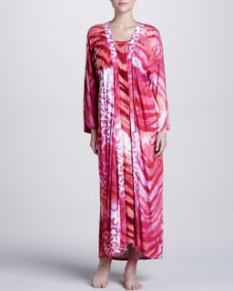 Womens Dara Animal Print Robe   Natori   Passion pink (MEDIUM)