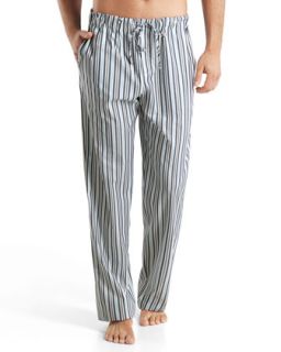 Mens Tiago Striped Cotton Lounge Pants, Multi   Hanro   Multi (X LARGE)