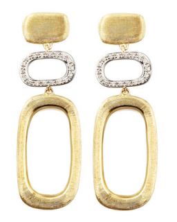 Murano 18k Brushed Gold & Diamond Earrings   Marco Bicego   Gold (18k )