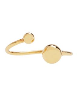 Golden Double Ball Midi Ring   Jules Smith   Gold