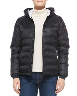 Womens Camp Hooded Puffer Jacket, Black   Canada Goose   Black (X SMALL)
