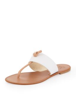 Nice T Strap Thong Flat Sandal, White/Natural   Joie   White/Natural (7 1/2 B)