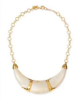 Pearly Resin Collar Necklace   KARA by Kara Ross   White