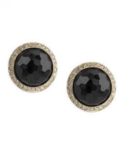 Lollipop Onyx & Diamond Stud Earrings   Ippolita   Gold