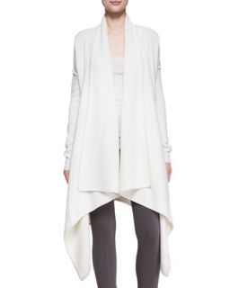 Womens Long Sleeve Draped Cozy Coat   Donna Karan   Ivory (P/S)