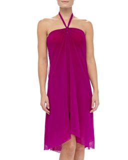 Womens Strapless Tulle Coverup Dress   Jean Paul Gaultier   magenta (X SMALL)