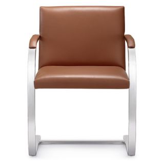 Woodstock Marketing Arlo Mid Back Leather Chair with Arms T109 Color Tan