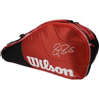 WILSON Federer 6 Pack Tennis Bag, Red/black