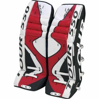 Tour TR 550 Senior Hockey Goalie Pads   Size 30 Inches, Red/black/white