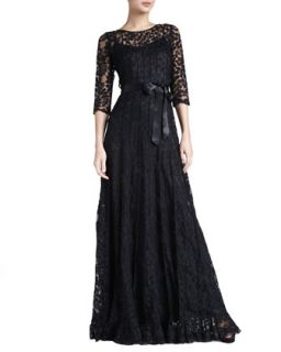 Womens Floral Lace Gown   Rickie Freeman for Teri Jon   Black (6)