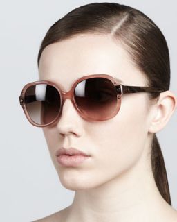 Round Sunglasses, Pink   Lanvin   Pink brown