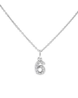Diamond Number Necklace, 6   KC Designs   White