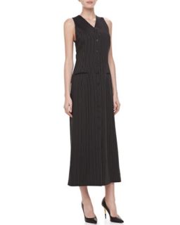 Womens Morning Stripe Vest Dress   Michael Kors   Black/Ivory (4)