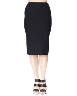Womens Single Crepe Pencil Skirt, Black   Alexander McQueen   Black (42/8)
