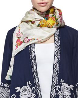 Sala Printed Silk Scarf   Johnny Was Collection   Multi (sala) (ONE SIZE)