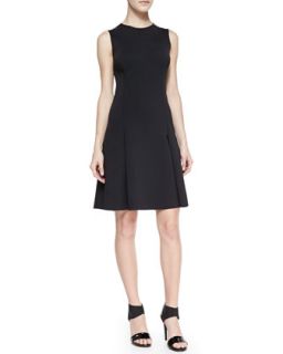 Womens Alexa Sleeveless Pleat Skirt Dress   J Brand Ready to Wear   Black