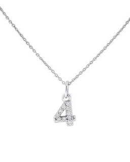 Diamond Number Necklace, 4   KC Designs   White