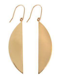 14k Gold Reflector Crescent Earrings   Lana   Gold (14k )