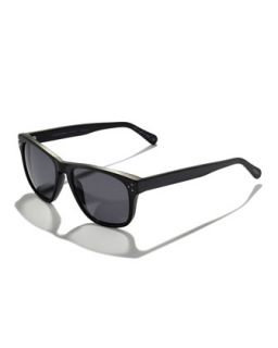 Mens DBS Polarized Square Frame Sunglasses, Black   Oliver Peoples   Grey