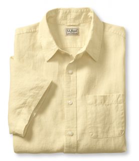 Linen Shirt, Slightly Fitted Short Sleeve Tall