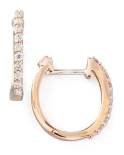 18k Rose Gold Diamond Baby Hoop Earrings   Roberto Coin   Rose gold (18k )