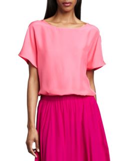 Womens Short Sleeve Cocoon Tee   Shocking pink (SMALL (4/6))