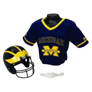 Franklin Sports Michigan Football Helmet/Jersey set  OSFM ages 5 9