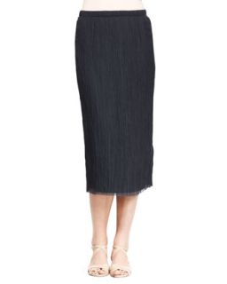 Womens Ahbria Crinkled Midi Skirt, Ink   THE ROW   Ink (SMALL)