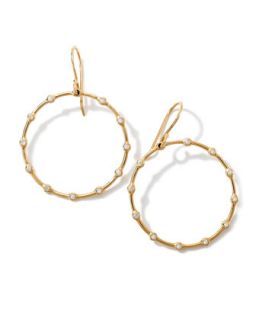 18K Gold Stardust Diamond Circle Earrings (0.16ctw)   Ippolita   Gold (18k )