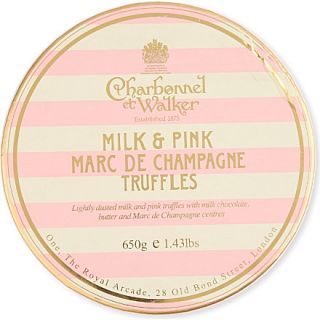 CHARBONNEL ET WALKER   Milk and Pink Marc de Champagne truffles 650g