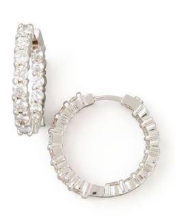 23mm White Gold Diamond Hoop Earrings, 2.35ct   Roberto Coin   White (23mm ,
