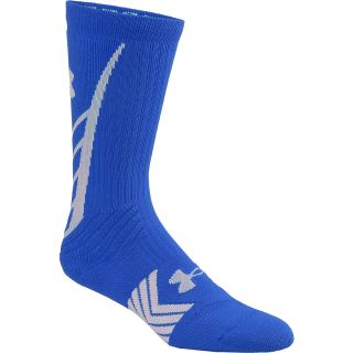UNDER ARMOUR Mens Undeniable Crew Socks   Size L, Royal/white