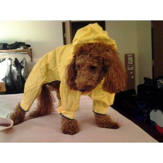 Petego Dogrich Rainforest Dog Raincoat with Detachable Fleece Undercoat, Yellow, 12 Inches  Pet Raincoats 
