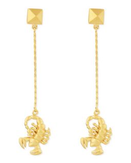 Golden Scorpio Zodiac Earrings   Valentino   Gold