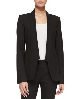 Womens Tuxedo Style Suiting Jacket, Black   Halston Heritage   Black (SMALL)
