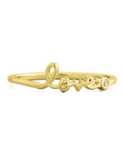 Bezel Diamond Love Ring, Yellow Gold   SHY by Sydney Evan   Gold (7)