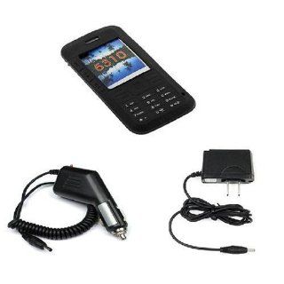 Durable Flexible Soft Black Silicone Skin Case + Car Charger + Home Travel Charger for Nokia 5310 Xpressmusic Cell Phone Cell Phones & Accessories