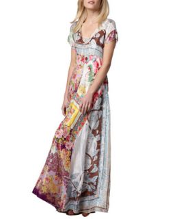 Womens Printed Georgette Maxi Dress   Johnny Was Collection   Multi (XX LARGE