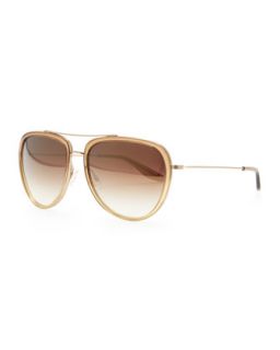 Rio Aviator Sunglasses, Golden   Barton Perreira   Gold