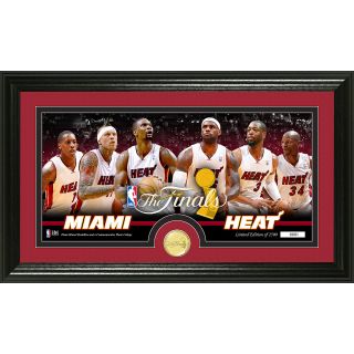The Highland Mint Miami Heat 2014 NBA Finals Bronze Coin Panoramic Photo Mint