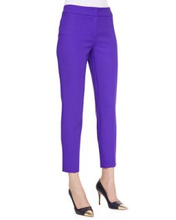Womens Cropped Wool Pants, Purple   Escada   Purple (40)