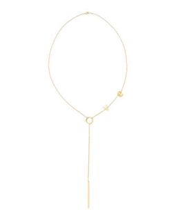 Love Lariat Necklace   Jennifer Zeuner   Gold