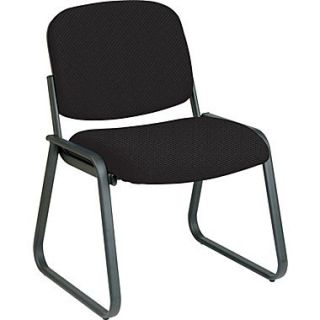Office Star™ Custom Sled Base Armless Guest Chair, Jet
