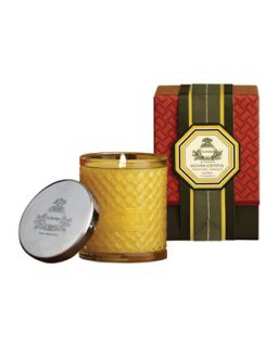 Golden Cassis Woven Candle   Agraria   Gold