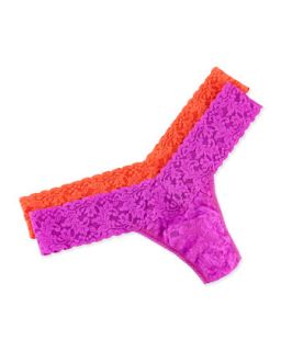 Womens Low Rise Stretch Lace Thong, Sour Cherry   Hanky Panky   Sour cherry