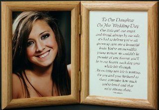 5x7 Hinged TO OUR DAUGHTER ON HER WEDDING DAY Poem ~ Light/Medium Picture/Photo Frame ~ A Wonderful Gift Idea for the BRIDE/DAUGHTER from her PARENTS/MOTHER & FATHER  