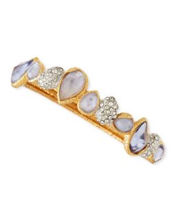 Elements Hinge Bracelet with Iolite Colored Glass & Crystal   Alexis Bittar  