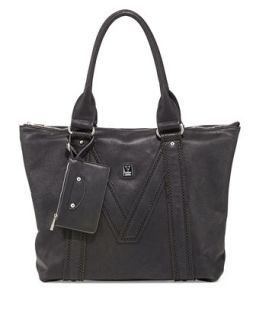 V Perforated Trim Tote Bag, Black   V Couture by Kooba